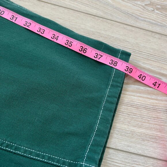 🌷Garage- Dani Carpenter pants / Straight Cargo Denim Jeans Bright Green … - Picture 8 of 15